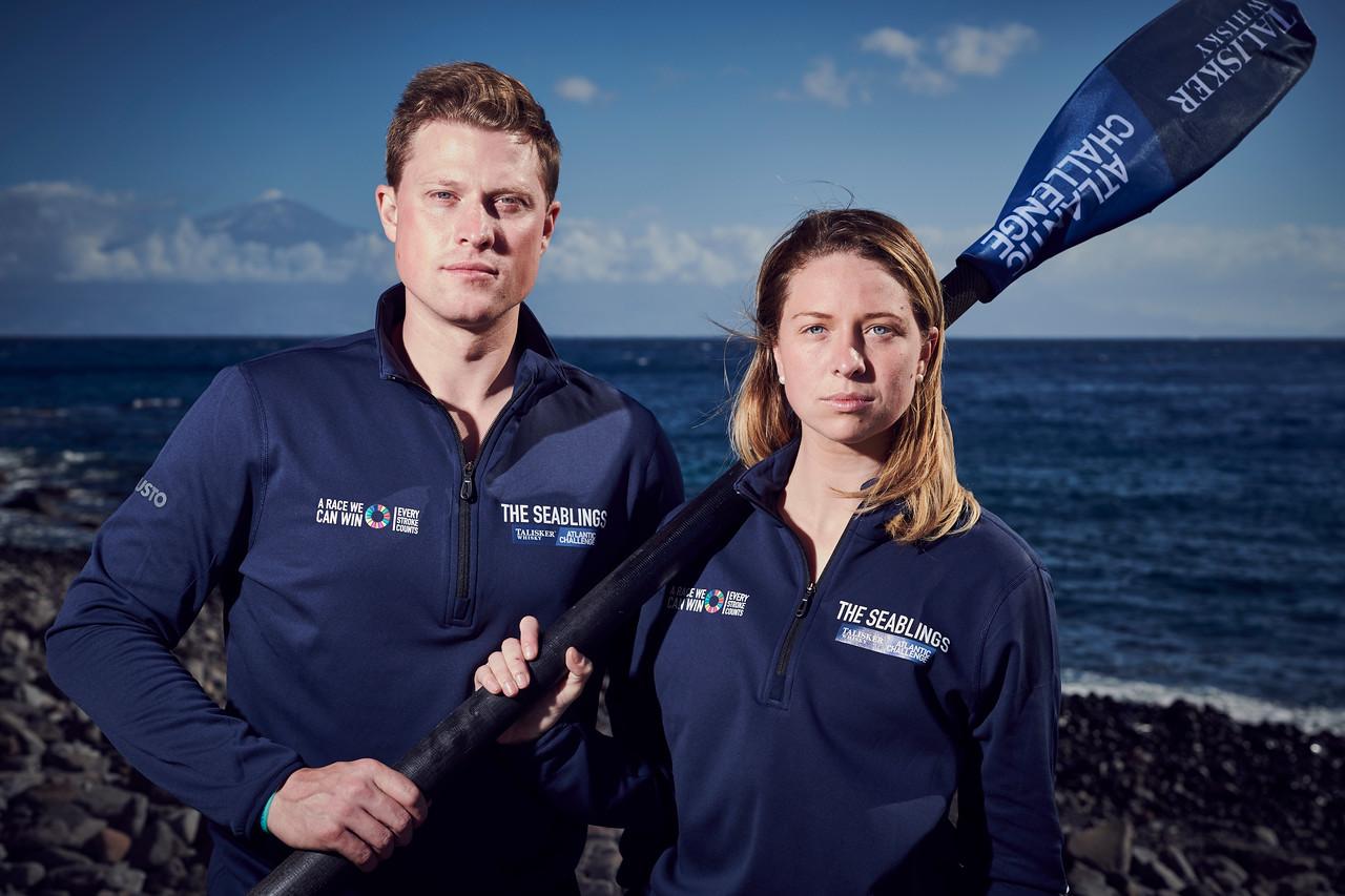 Anna and Cameron McLean on shore before the race started
