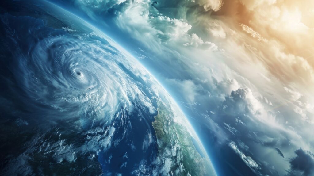 Weather forecast earth concept (AI)