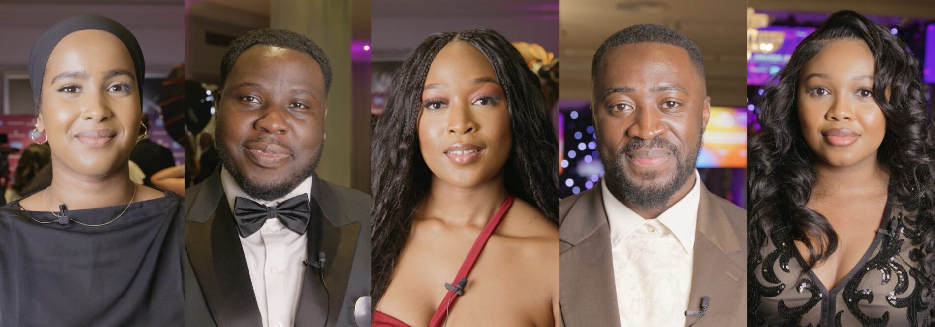(from l to r) Idil Wais, Isaac Amosu, Anjola Adebowale, Kwadwo Benko, Taonga Banda at the Black Tech Achievement Awards ceremony 21 March 2025
